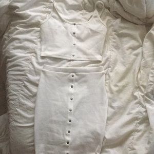 White skirt and top set